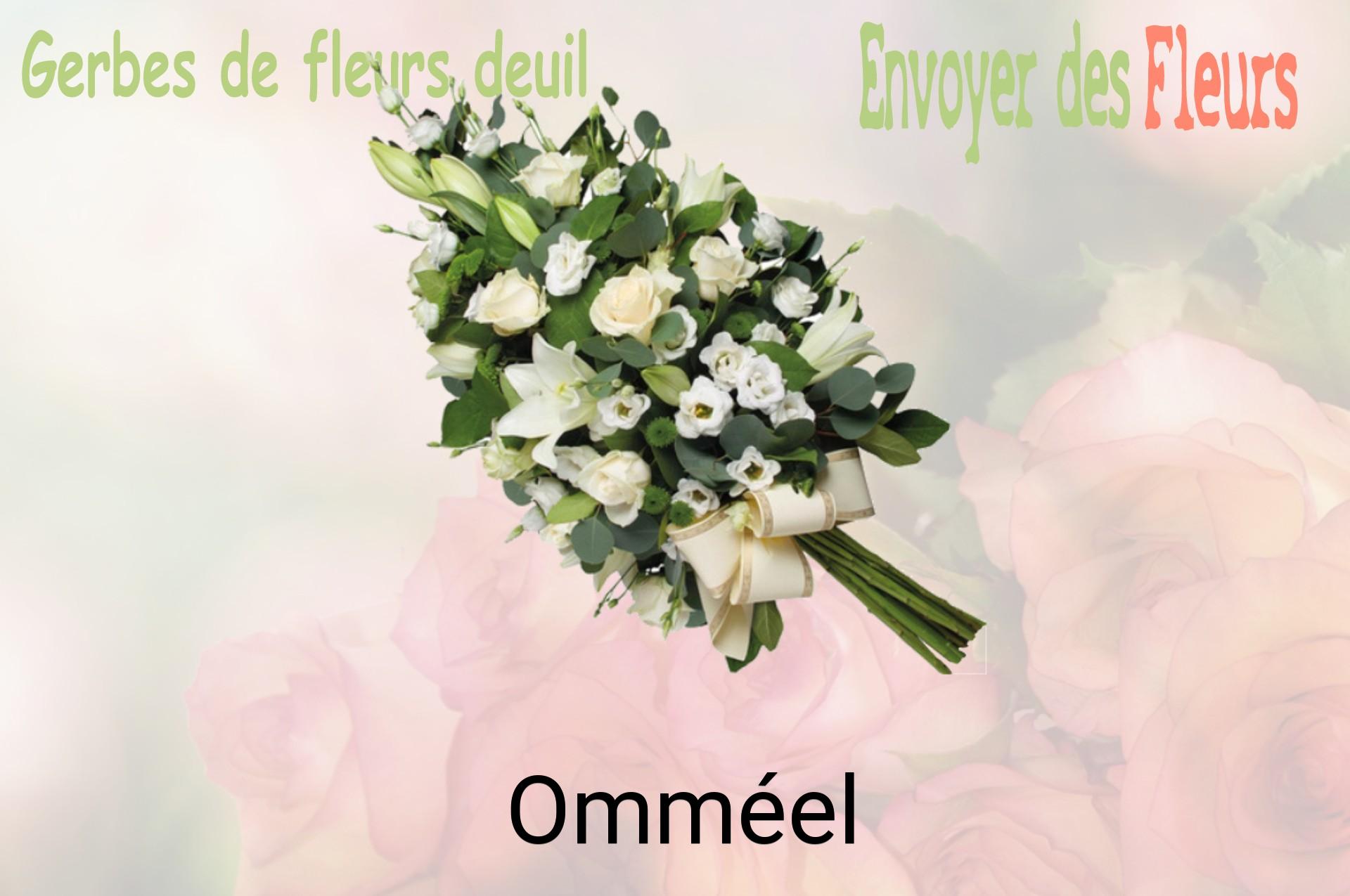 Gerbe de fleurs de deuil livrée à Omméel